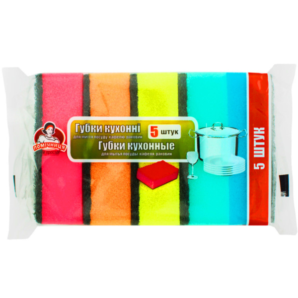 Губки кухонні Помічниця, 5 шт. - Pampik