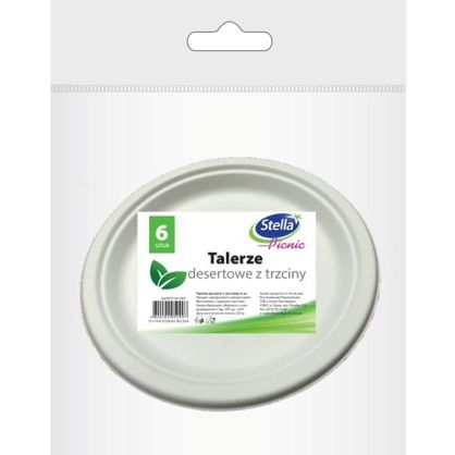 Набір одноразових тарілок Stella Еко десертні, 17 см, 6 шт. - Pampik