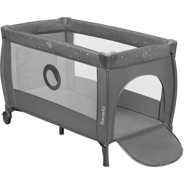 Манеж-ліжечко Lionelo Stefi Plus Grey Multicolor, сірий (LO-STEFI PLUS GREY MULTICOLOR) - Pampik