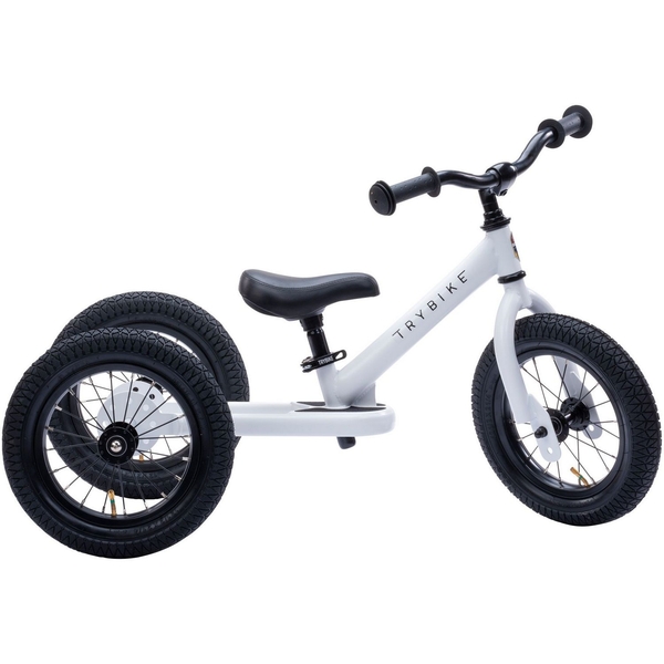 Триколісний балансуючий велосипед Trybike steel 2 в 1, білий (TBS-3-WHT) - Pampik