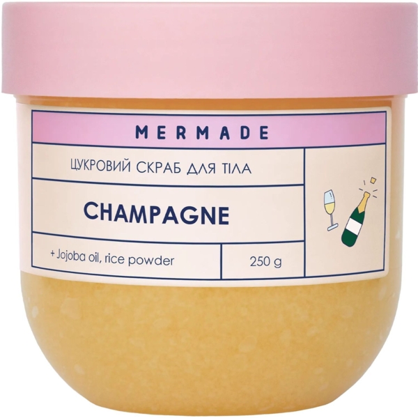 Сахарный скраб для тела Mermade Champagne 250 г - Pampik