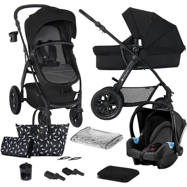 Универсальная коляска 3 в 1 Kinderkraft Xmoov CT черная (00-00305222) - Pampik