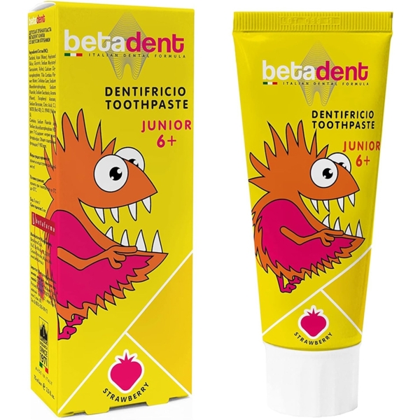 Зубна паста Betadent Strawberry Junior, 6+, 75 мл - Pampik - 2