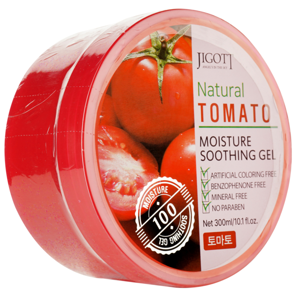 Зволожуючий гель для обличчя Jigott Natural Tomato Moisture Soothing Gel з екстрактом томату, 300 мл - Pampik - 2