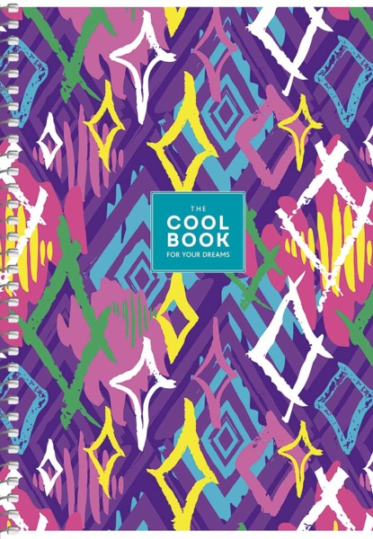 Зошит для записів Student Ромбовий принт, А5, в клітинку, спіраль, 80 аркушів (A5-SC-080-6090K) - Pampik