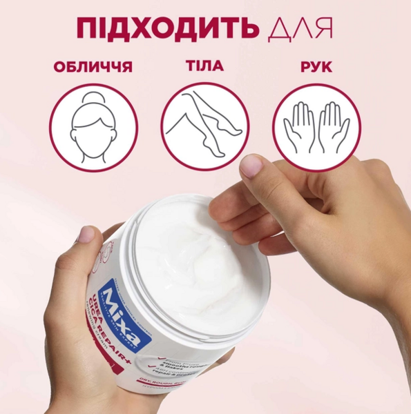 Крем Mixa Urea Cica Repair для сухої огрубілої шкіри обличчя рук і тіла відновлювальний 400 мл - Pampik - 5