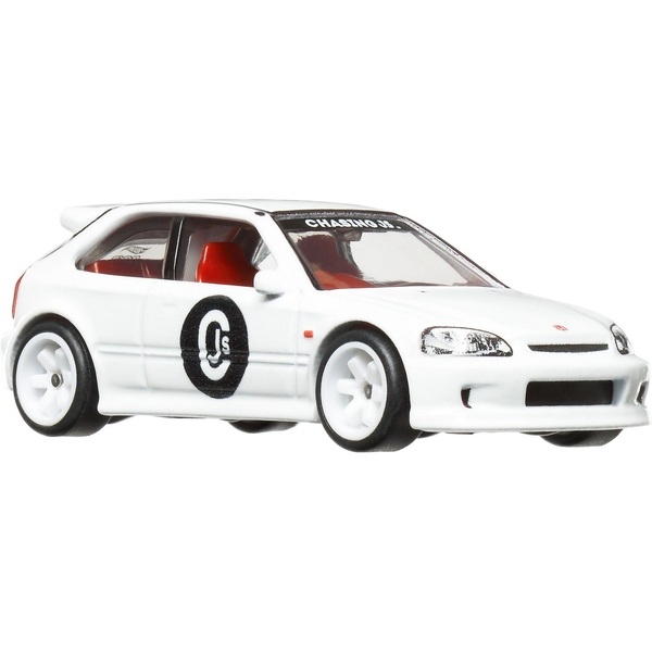 Колекційна модель машинки Hot Wheels Преміальні автівки '99 Honda Civic Type R (EK9) біла (GJT68/HKF19) - Pampik - 4