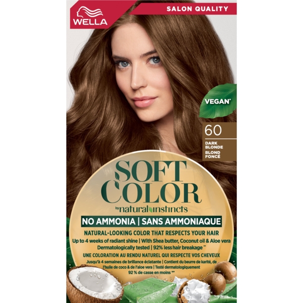 Фарба для волосся Wella Soft Color відтінок 60 Темний блонд, 125 мл - Pampik
