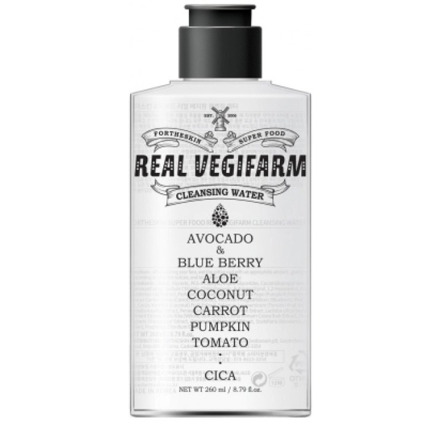 Рідина для зняття макіяжу Fortheskin Real Vegifarm Cleansing Water, 260 мл - Pampik
