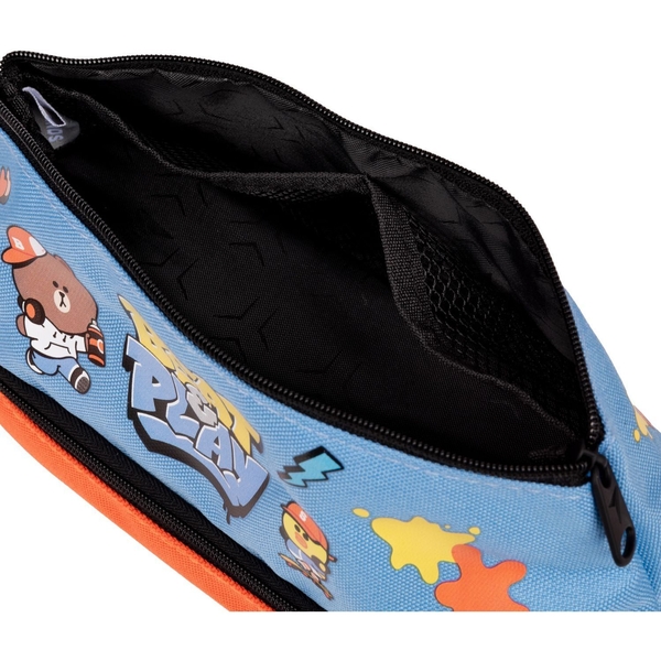 Пенал м'який Yes PH-24-2 Line Friends, 21,5х8,5х9,5 см, блакитний (533509) - Pampik - 2