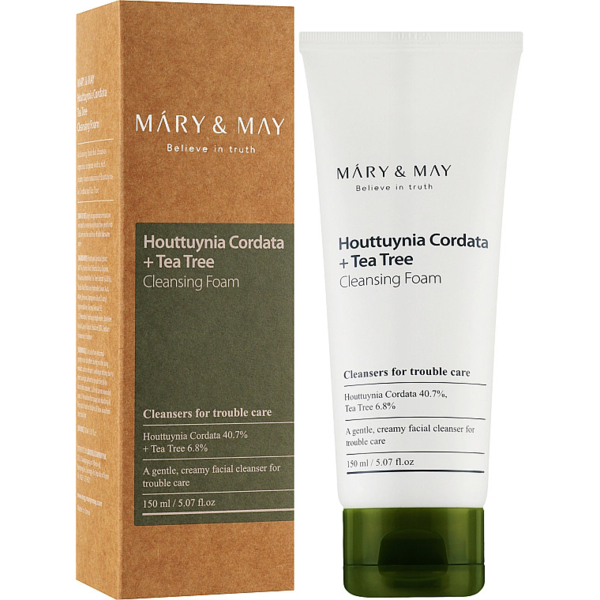 Очищувальна пінка для проблемної шкіри Mary & May Houttuynia Cordata+Tea Tree Cleansing Foam, 150 мл - Pampik - 2