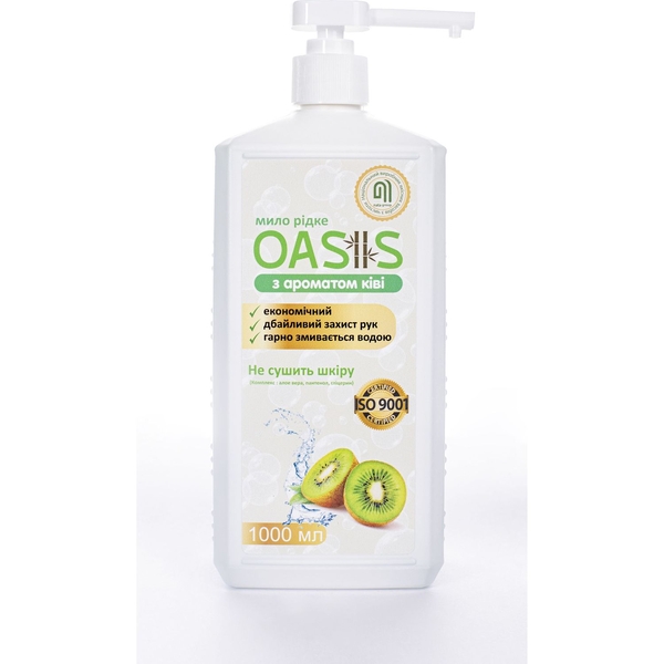 Мило рідке Nata-Oasis з ароматом ківі, з дозатором, 1000 мл - Pampik - 2