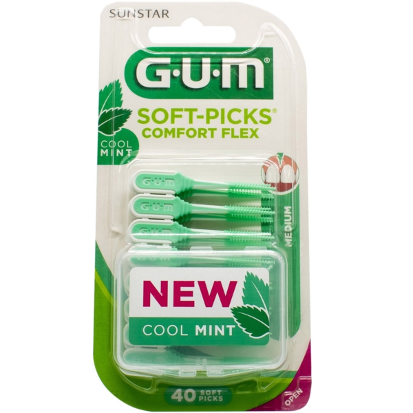 Набір міжзубних щіток GUM Soft Picks Comfort Flex Mint Medium. 40 шт. - Pampik