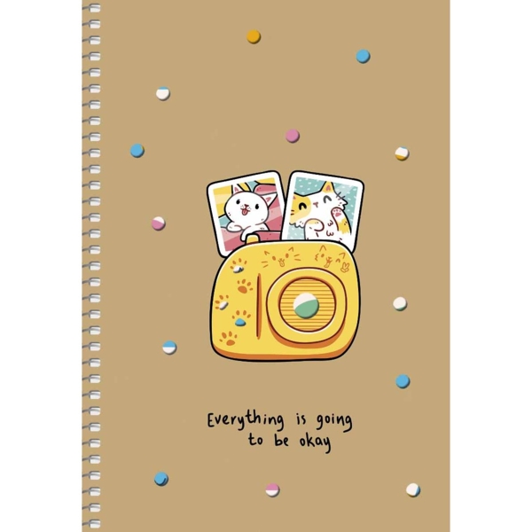 Тетрадь для записей Student Полароид А5, в клеточку, спираль, 96 листов (A5-SC-096-6115K) - Pampik