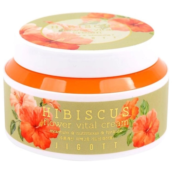 Крем для обличчя Jigott Hibiscus Flower Vital Cream Гібіскус, 100 мл - Pampik