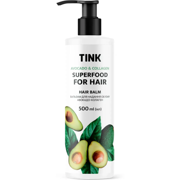 Бальзам для надання об'єму Tink Авокадо та Колаген, 500 мл - Pampik