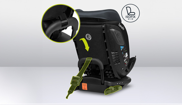 Автокрісло Lionelo Bastiaan RWF i-Size Grey Stone, чорно-сіре (LO-BASTIAAN RWF I-SIZE GREY STONE) - Pampik - 9