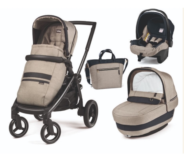 Коляска 3 в 1 Peg-Perego Team Luxe Beige, бежевий (PACK03-00000000001) - Pampik