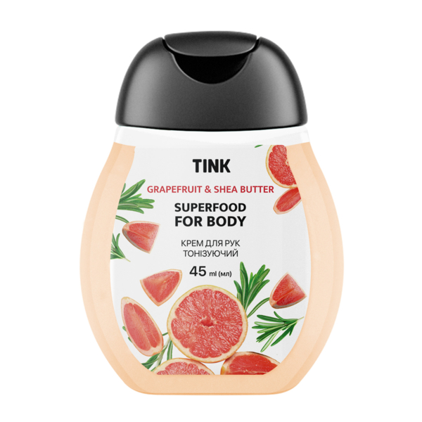 Крем для рук Tink Grapefruit Тонизирующий с экстрактом грейпфрута на маслом ши, 45 мл - Pampik