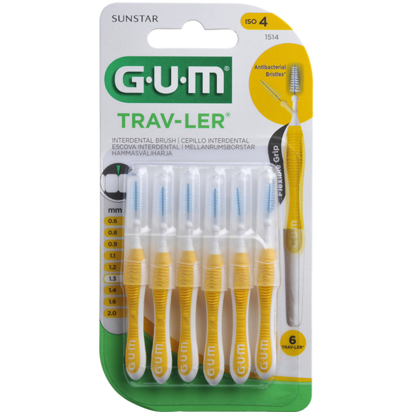 Щітка для міжзубних проміжків GUM TravLer 1.3 мм, 6 шт. - Pampik