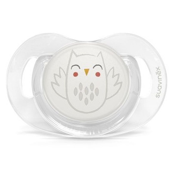 Пустушка фізіологічна Suavinex Bonhomia, 0+ міс., біла (307809) - Pampik