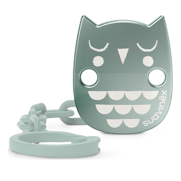 Кліпса для пустушки Suavinex Bonhomia, зелена (307819) - Pampik