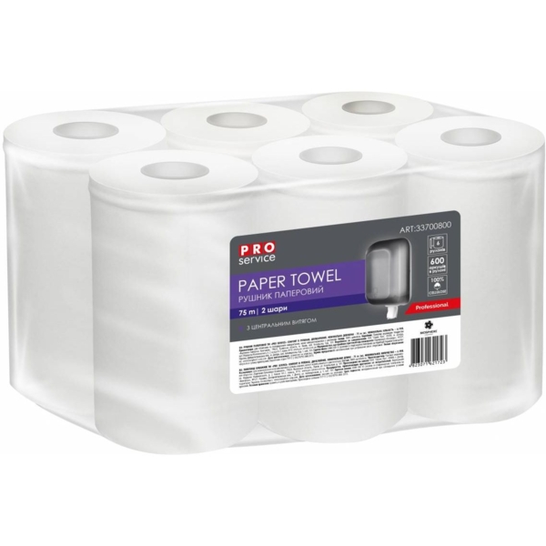 Бумажные полотенца PRO service Comfort, 6 рулонов - Pampik