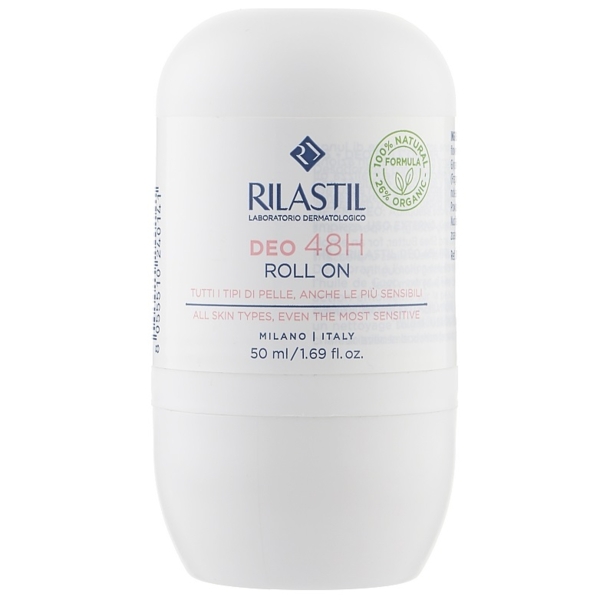 Дезодорант-антиперспирант шариковый Rilastil Dео 48H Roll On 48 часов защиты, 50 мл - Pampik