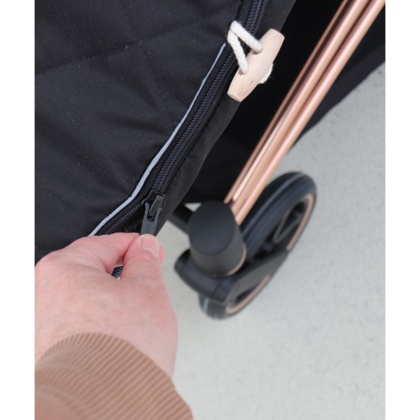 Конверт теплий Kaiser Toffee, з натуральної овчини, чорний (6512525) - Pampik - 11