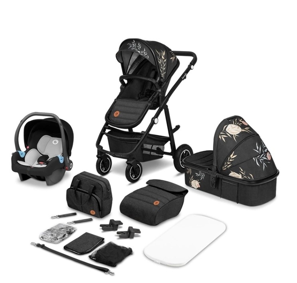 Універсальна коляска 3 в 1 Lionelo Amber Lovin, чорний - Pampik - 3