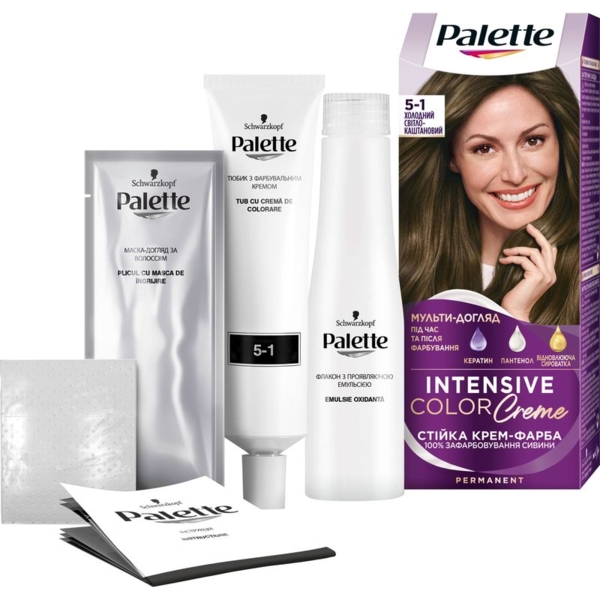 Фарба для волосся Palette ICC 45296 холодний світло-каштановий, 110 мл - Pampik - 2