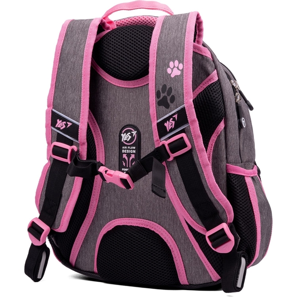 Рюкзак Yes S-83 You`re beautiful, серый с розовым (553144) - Pampik - 4