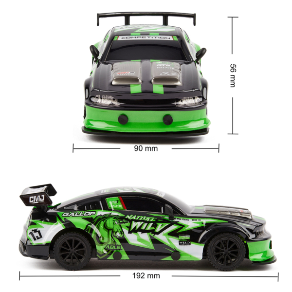 Автомобіль KS Drive Road Rebels 1:24 зелений (18599OB) - Pampik - 6