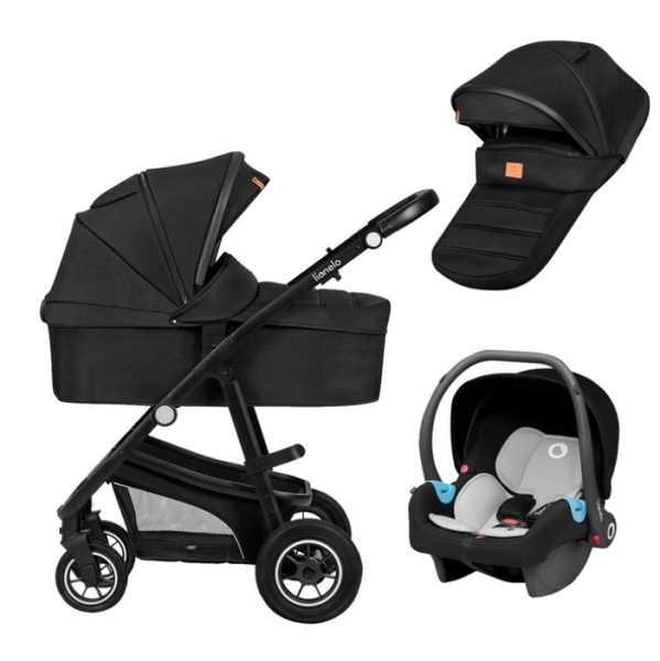 Універсальна коляска 3 в 1 Lionelo Bianka Black Onyx - Pampik