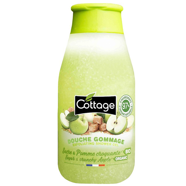 Гель-ексфоліант для душу Cottage Exfoliating Shower Gel Sugar and Crunchy Apple, 50 мл - Pampik