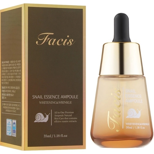 Сироватка для обличчя Jigott Facis Snail Essence Ampoule, з муцином равлика, 35 мл - Pampik - 2