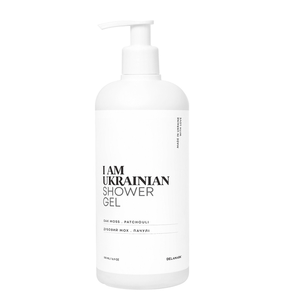 Гель для душу DeLaMark I am Ukrainian з ароматом дубовий мох+пачулі, 500 мл - Pampik