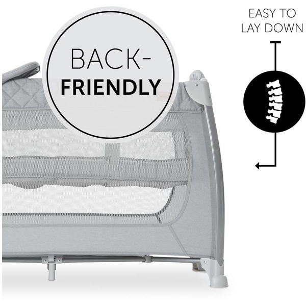 Дитячий манеж Hauck Play N Relax Quilted Grey, сірий (60011-5) - Pampik - 4