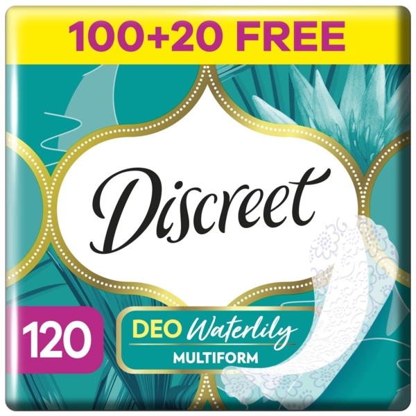 Щоденні прокладки Discreet Deo Waterlily, 120 шт. - Pampik