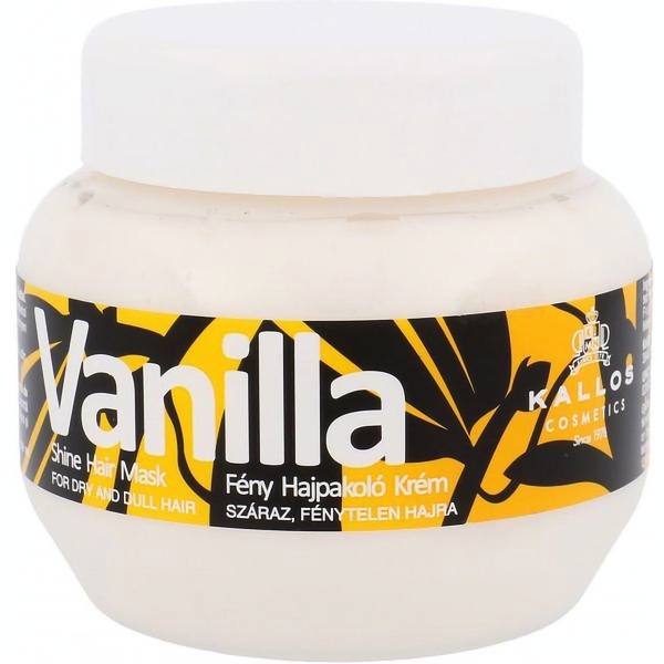 Маска для блеска сухих и тусклых волос Kallos Cosmetics Vanilla Shine Hair 275 мл - Pampik