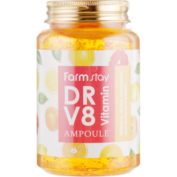 Сыворотка для лица FarmStay DR.V8 Vitamin Ampoule, с витаминами, 250 мл - Pampik