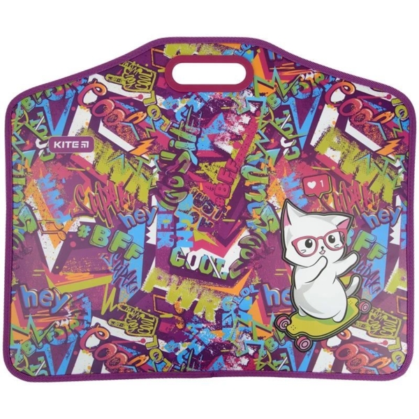 Портфель Kite Chilling Cat на липучках A3 (K22-208-01) - Pampik