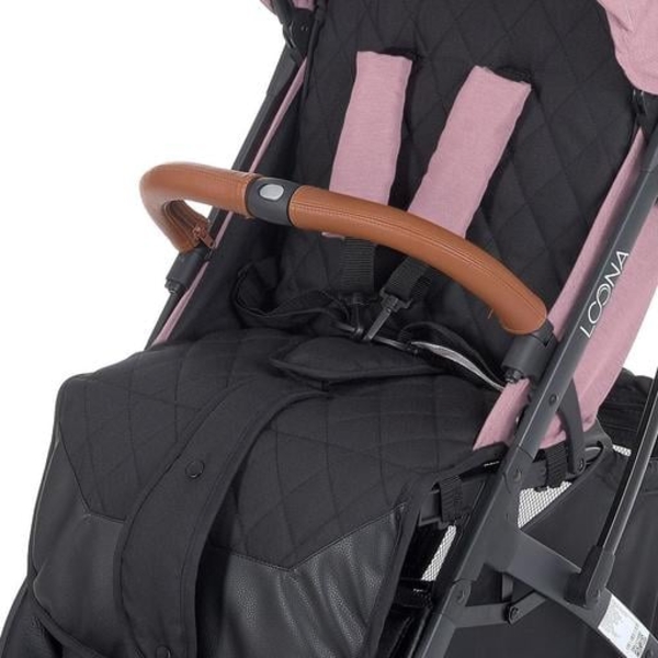 Прогулочная коляска El Camino Loona ME 1090-1 Blush Rose, розовая с черным (25529) - Pampik - 9