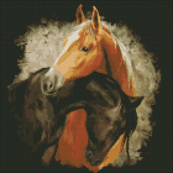 Набір з алмазною мозаїкою Ідейка Граціозна краса, 40х40 см (AMO7206) - Pampik