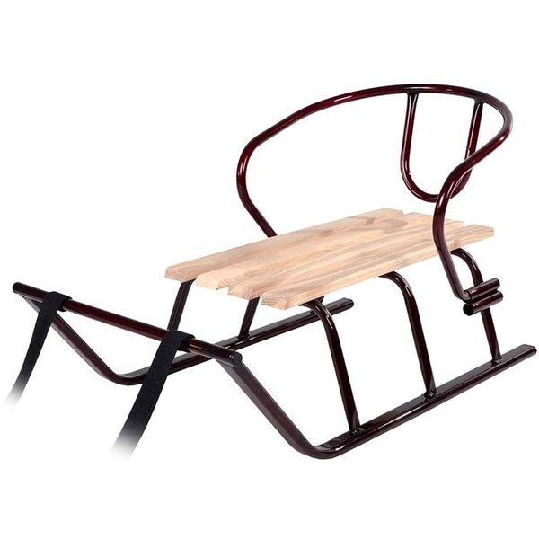 Санки Vitan Лайка зі спинкою бордові (7220) - Pampik