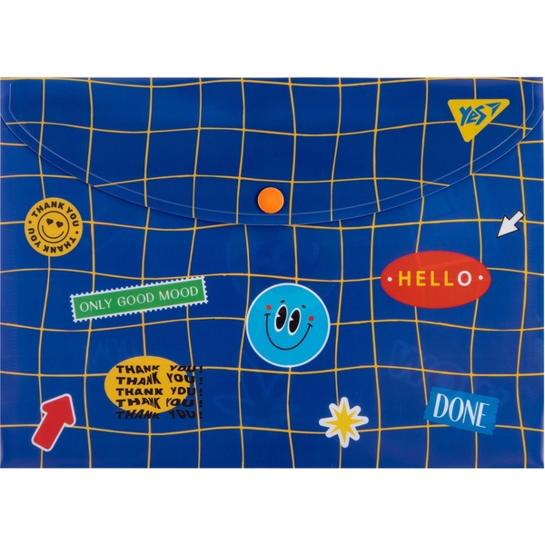 Папка-конверт Yes Sticky Mood, B5, с кнопкой (492147) - Pampik