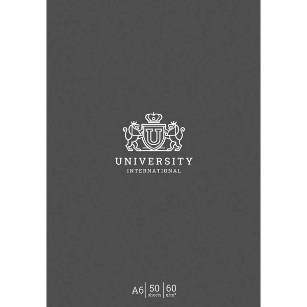 Блокнот для записів Student, А6, в клітинку, склеювання, 50 арк., темно коричневий (A6-GB-050-828K) - Pampik