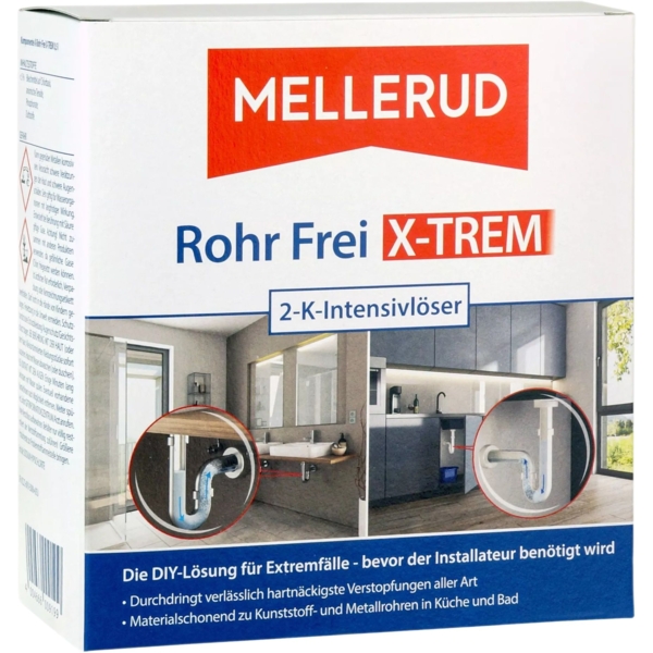 Двокомпонентний засіб Mellerud для видалення волосся в сифонах і трубах 2x0.5 л (2003109199) - Pampik