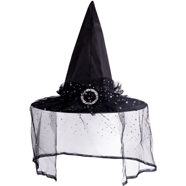 Карнавальный колпак Yes! Fun Halloween вуаль (974362) - Pampik