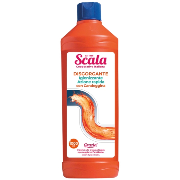 Средство для прочистки канализационных труб Scala Disgorgante Gel, 1 л - Pampik